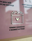 Informační cedule následné péče o nehty