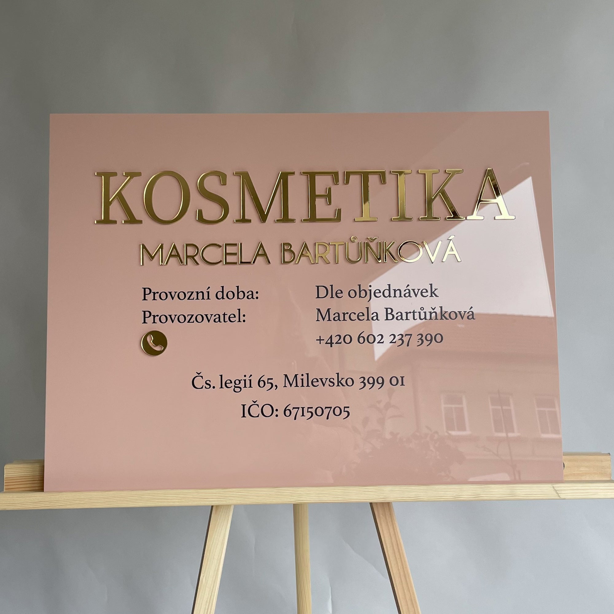 Obdélníková firemní cedule