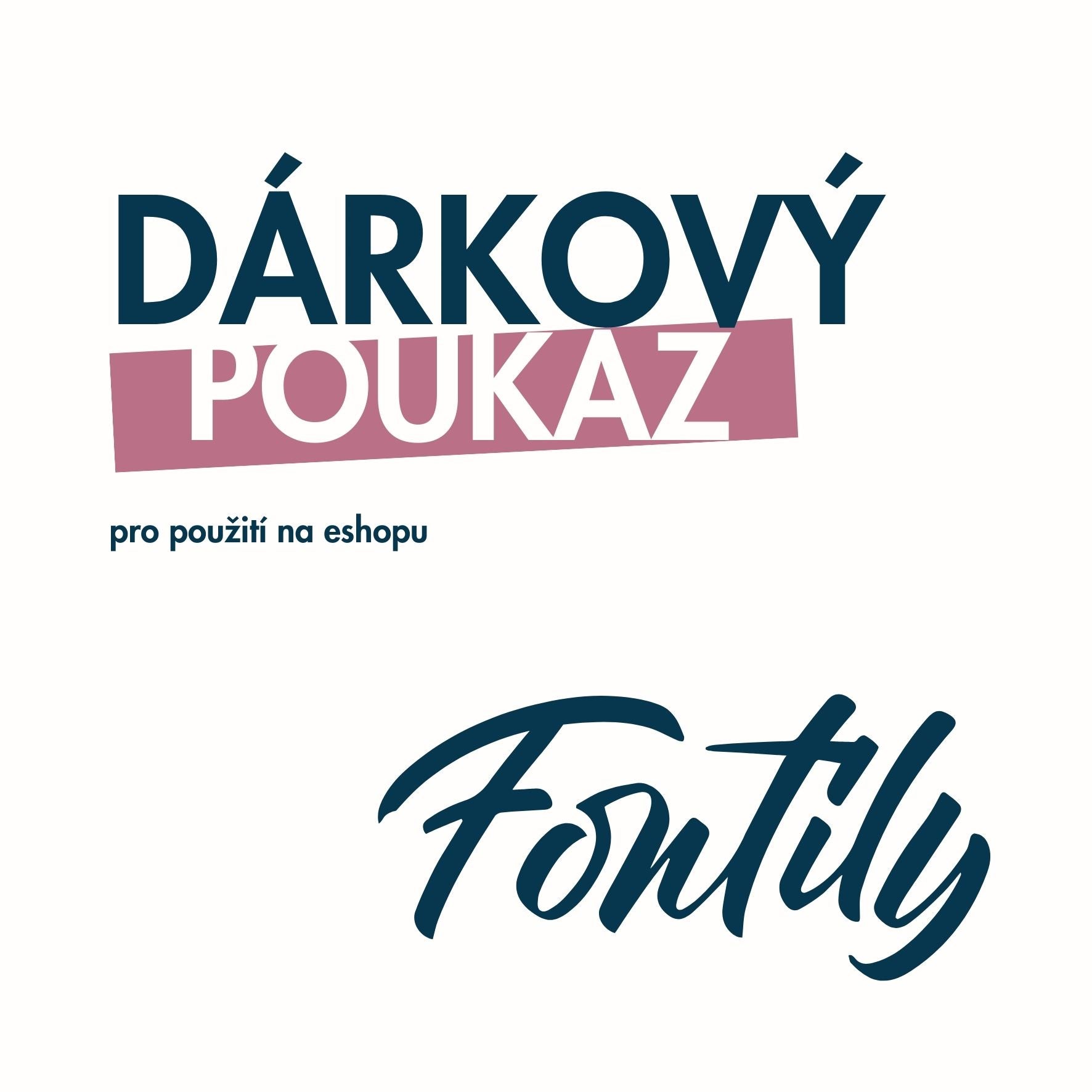 Dárkový poukaz na eshop Fontily